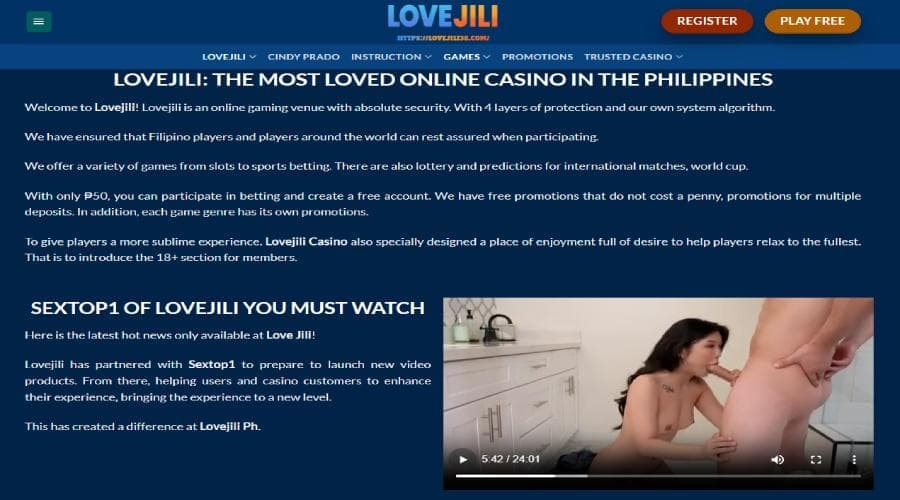 lovejili homepage partner sg777