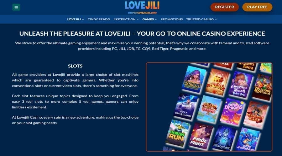 lovejili list game partner sg777